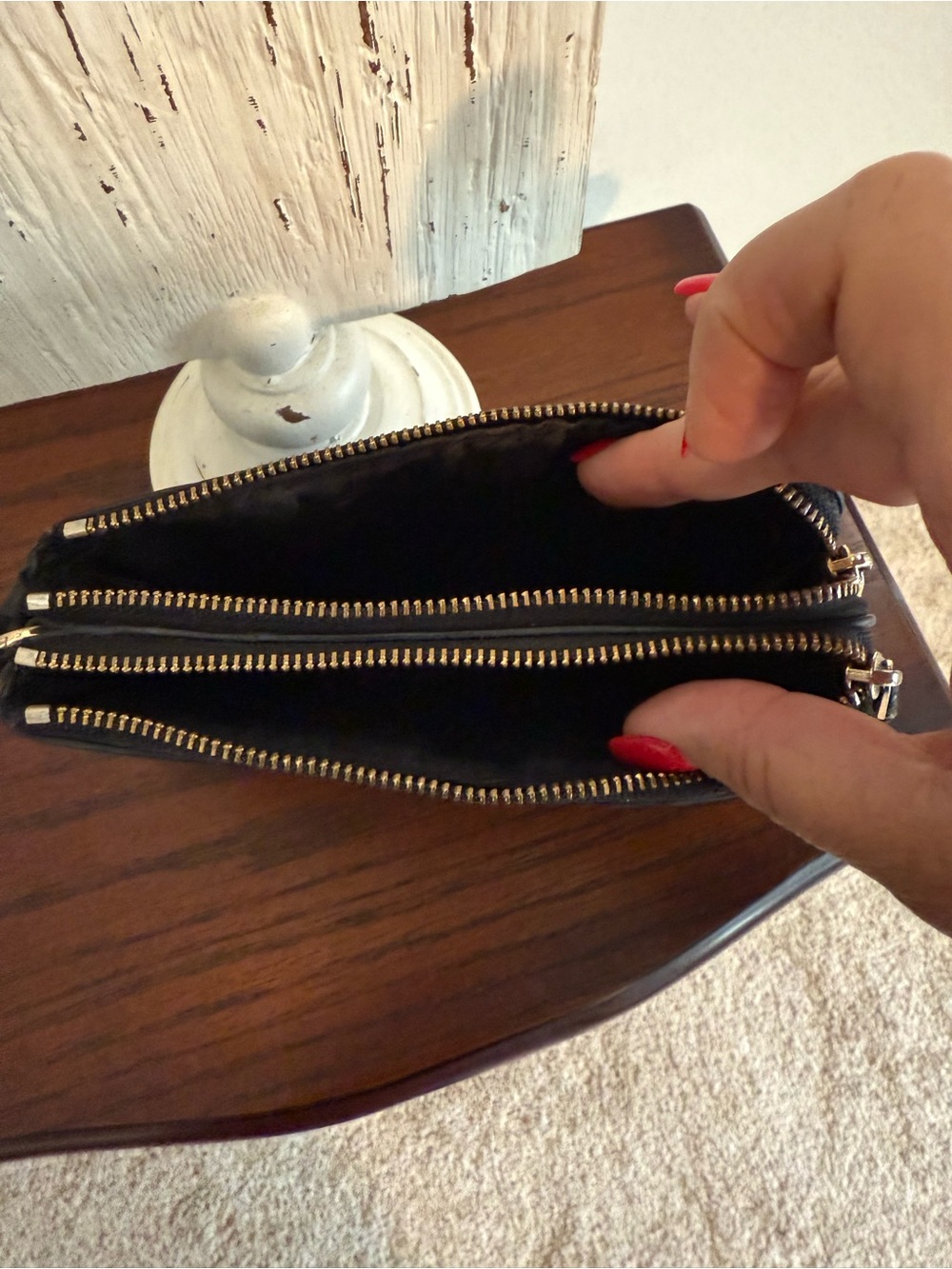 Coach Brown Signature Zip Wristlet with Gold Logo - Picture 7 of 11